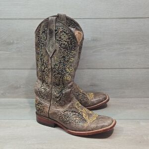 Ferrini Women 8049352 Embroidered Western Cowbiy Boots Shoes Sz 8.5B